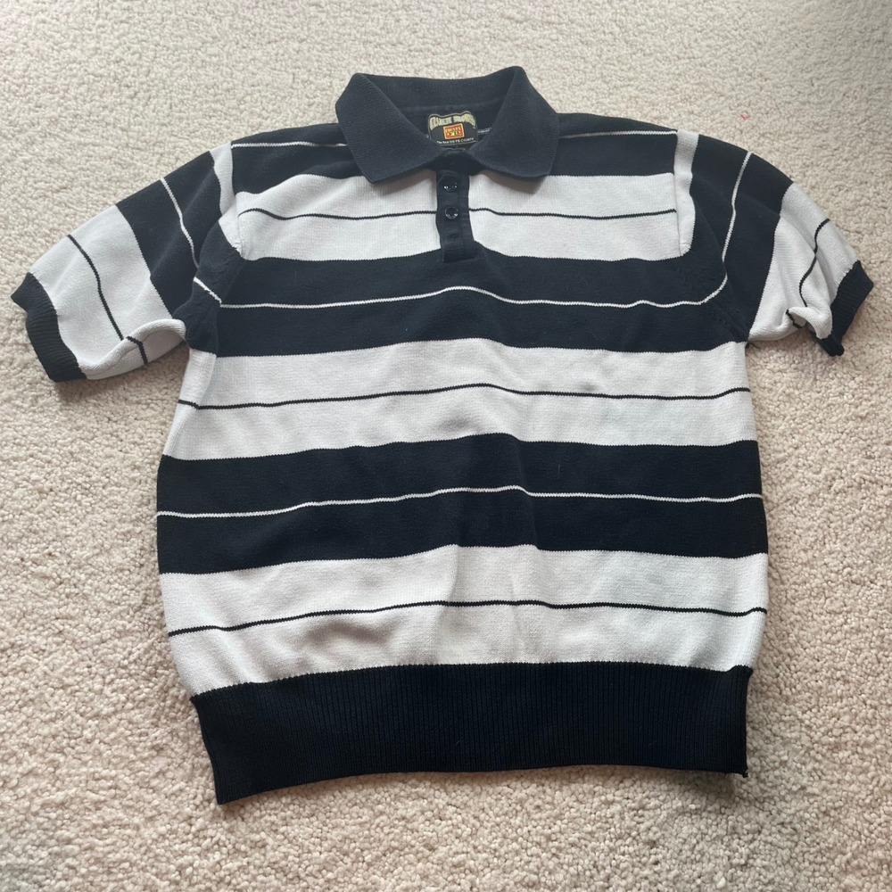 ⭐️3 for $30 Charlie Browns County The Real OG FB County Mens Stripe Polo Sz XL - Picture 1 of 7